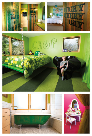 Gallagher residence bedroom and bathroom
