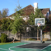 Sport court basketball halfcourt