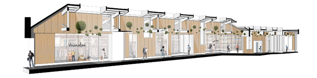 Rendering of downtown passageway development