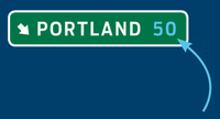 Portland street sign