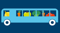 Bus full of veggies