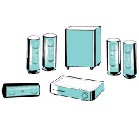 home theater system illstration