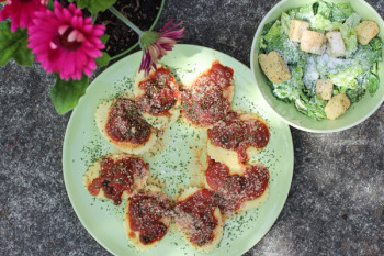 Butternut squash and gorganzola ravioli Stone Cottage