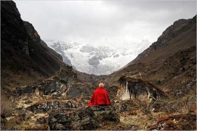 Matthieu Ricard's 'The Jango Thang Plain and the Jomolhari Glacier, Bhutan' at PDX Contemporary