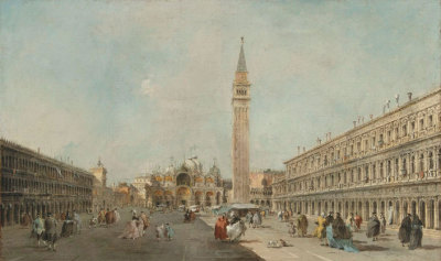 Francesco Guardi, Piazza San Marco with the Basilica and Campanile, c. 1775-85