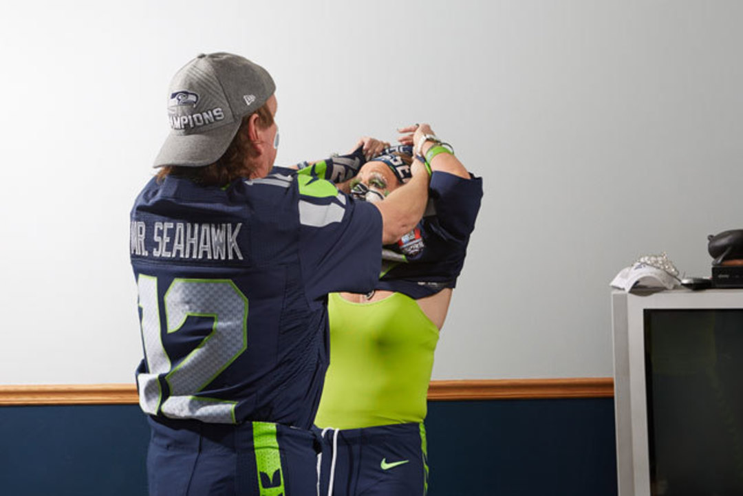 Seahawks Superfans: Mr. and Mrs. Seahawk