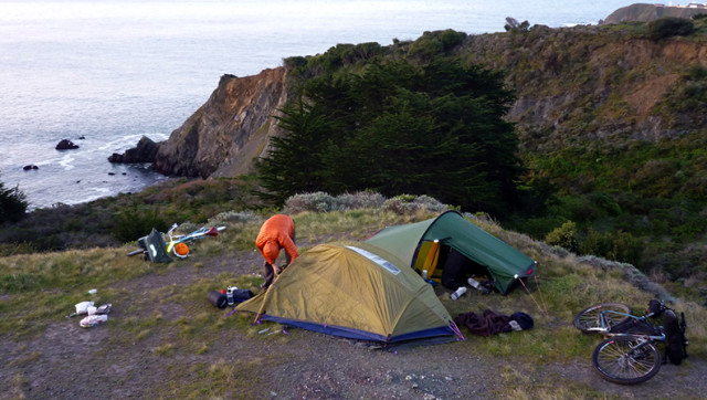 Coast campout by bike
