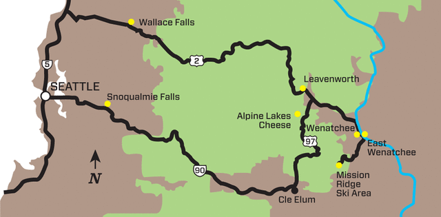 Wenatchee valley map