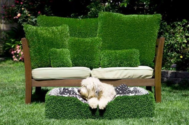 turf pillows, artificial turf, dog beds