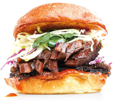 BBQ brisket with cilantro slaw at P's & Q's Market