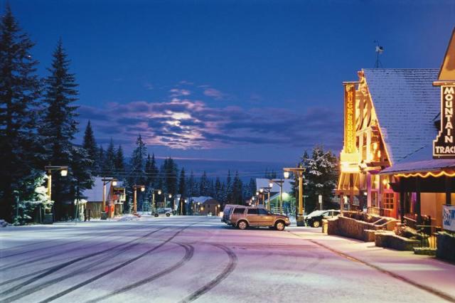 Nightfall at Mount Hood's Government Camp