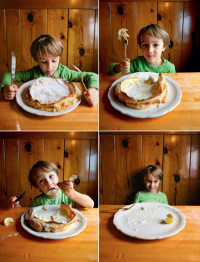 Best Breakfast-boy eating dutch baby