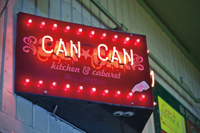 Can Can Cabaret sign