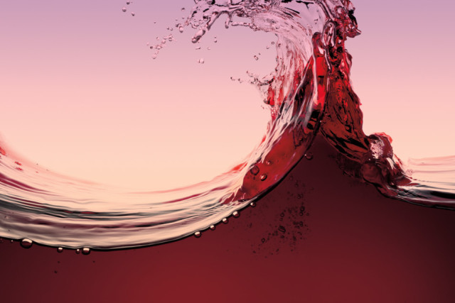 red wine splash