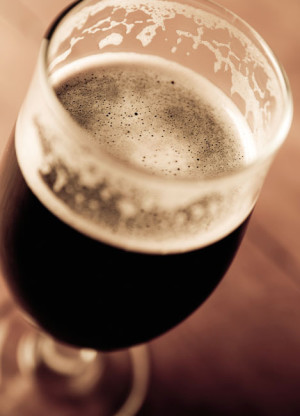Glass of Stout beer