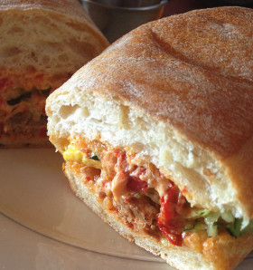 "The Boot" breakfast sandwich at Lily Day Cafe