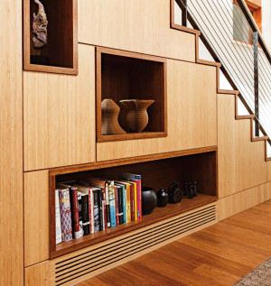 Under-stair storage for small spaces in Portland.