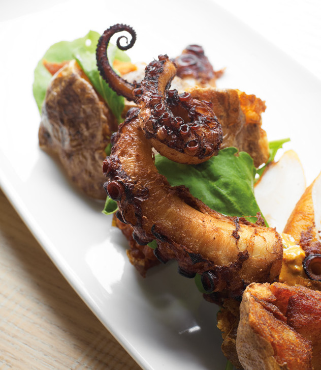Grilled octopus at Riffle NW