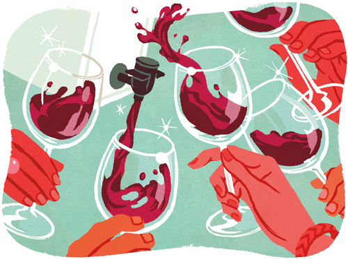 boxed wine illustration