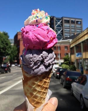 Three of the new Northwest-inspired flavors—including Roasted Beet with Mascarpone—from Ruby Jewel.