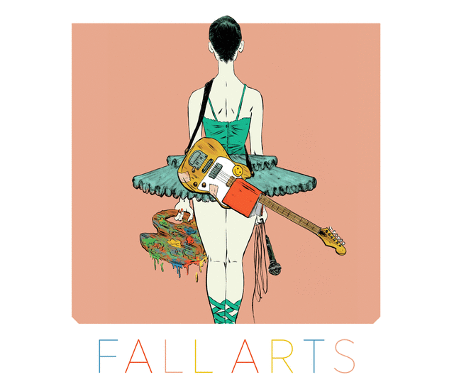 ballerina guitar palette illustration