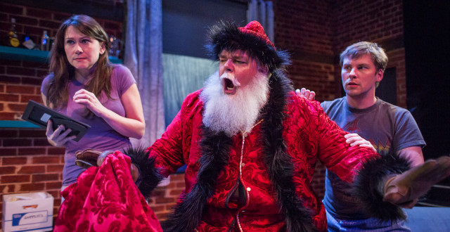 Foss Curtis, Steve Coker, and Chris Murray in 'Reason for the Season' at Artists Rep.