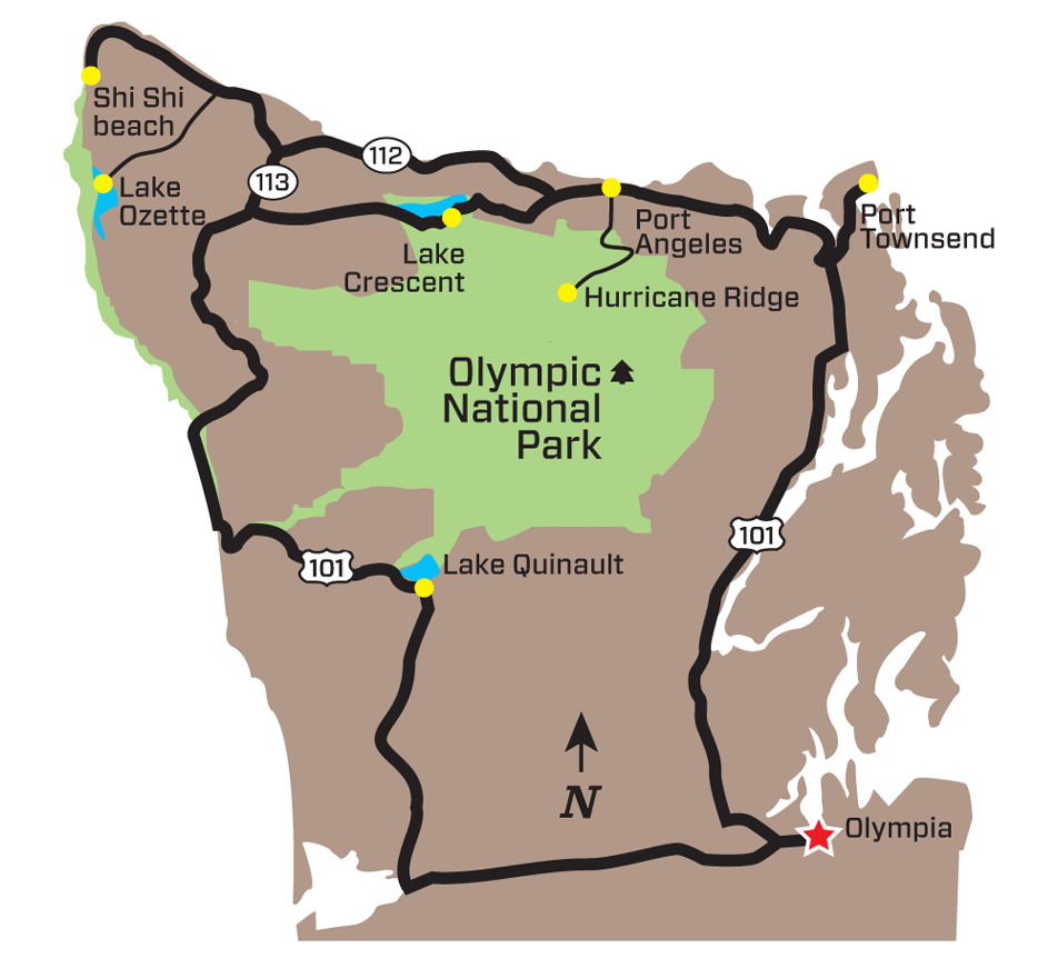 Olympic national park map apcuw0