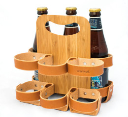 Leather six pack
