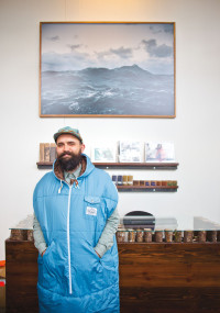 Poler Stuff's Benji Wagner dons the Napsack.