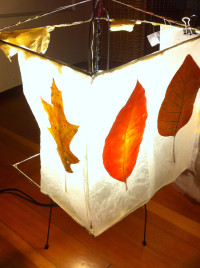 Noguchi Lamp with leaves