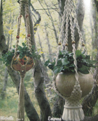 macrame hanging plant holders