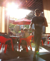 yakuza outdoor seating red