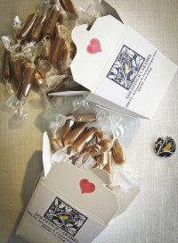 Goldfinch caramels from Brad Rogers made in Portland