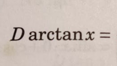 D arctanx