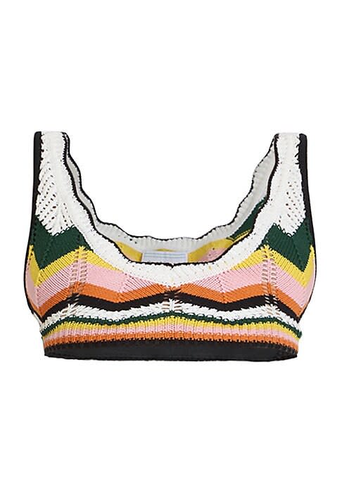 Casablanca - Chevron Crochet Bra Top