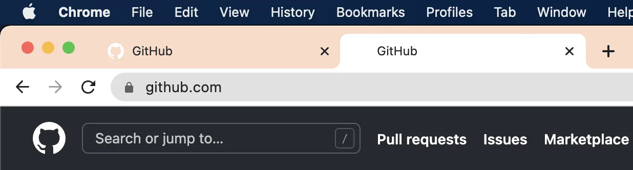 Light browser, dark OS, invisible favicon
