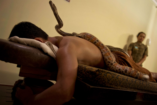 Det ser muligens farligere ut enn det er. Eller?(Foto: AFP PHOTO / ROMEO GACAD)