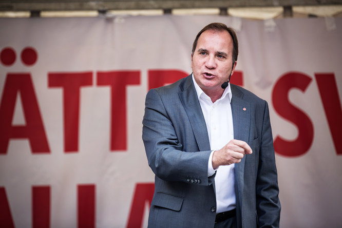 Kommende statsminister Stefan Löfven vil ikke samarbeide med SD. (Foto: Scanpix)