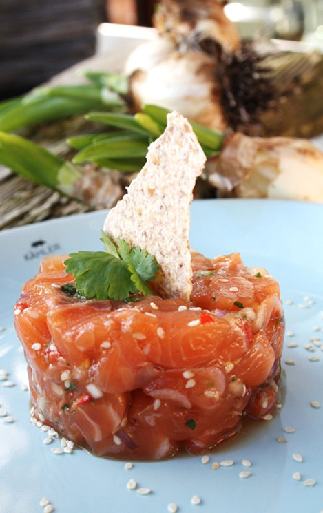 Laksesashimi