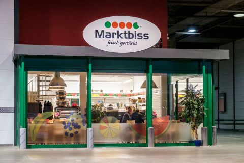 Frontansicht Imbiss Marktbiss