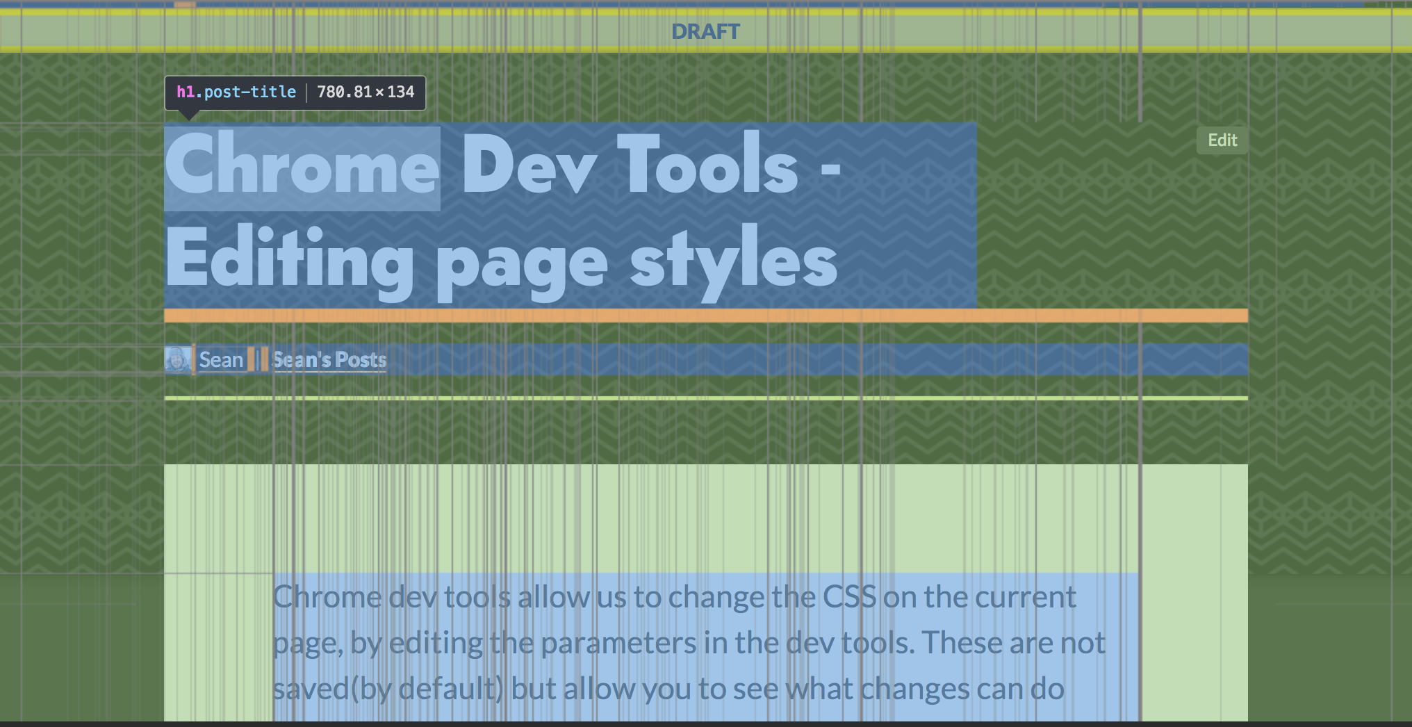 Chrome Dev Tools - Editing page styles by Sean on CodePen