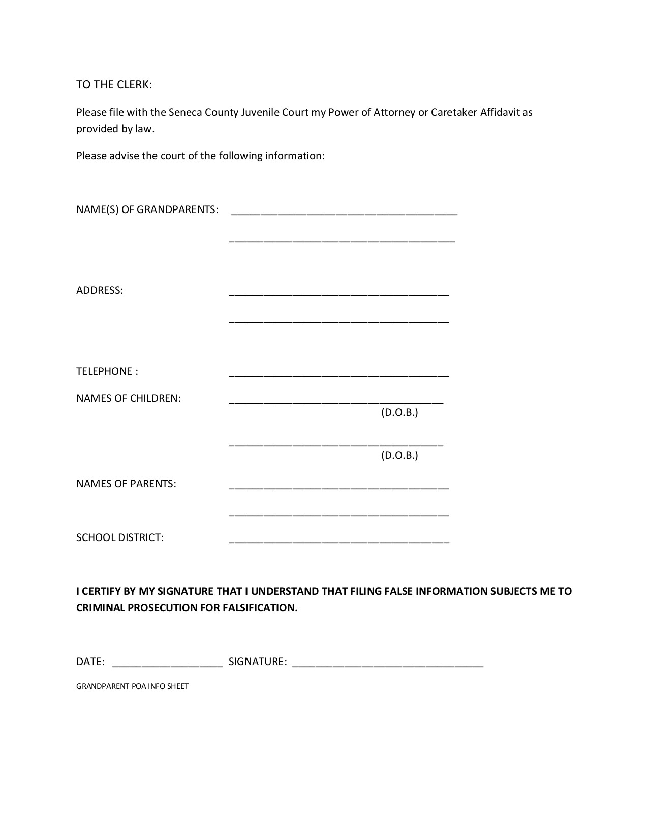 medical release form for grandparents