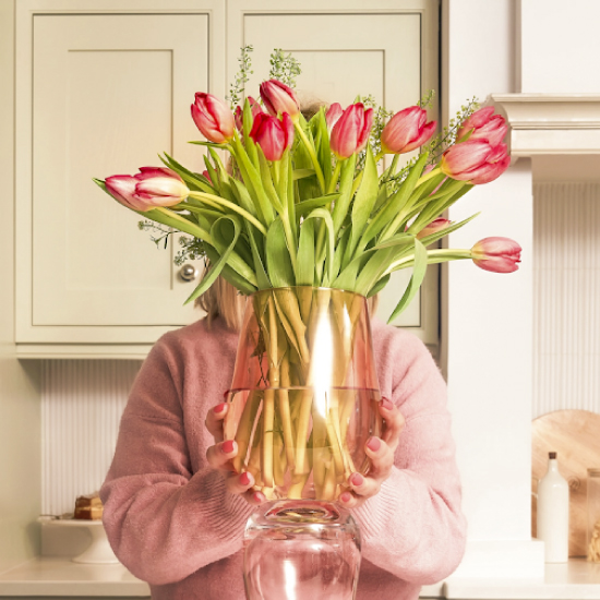 Red tulips bouquet