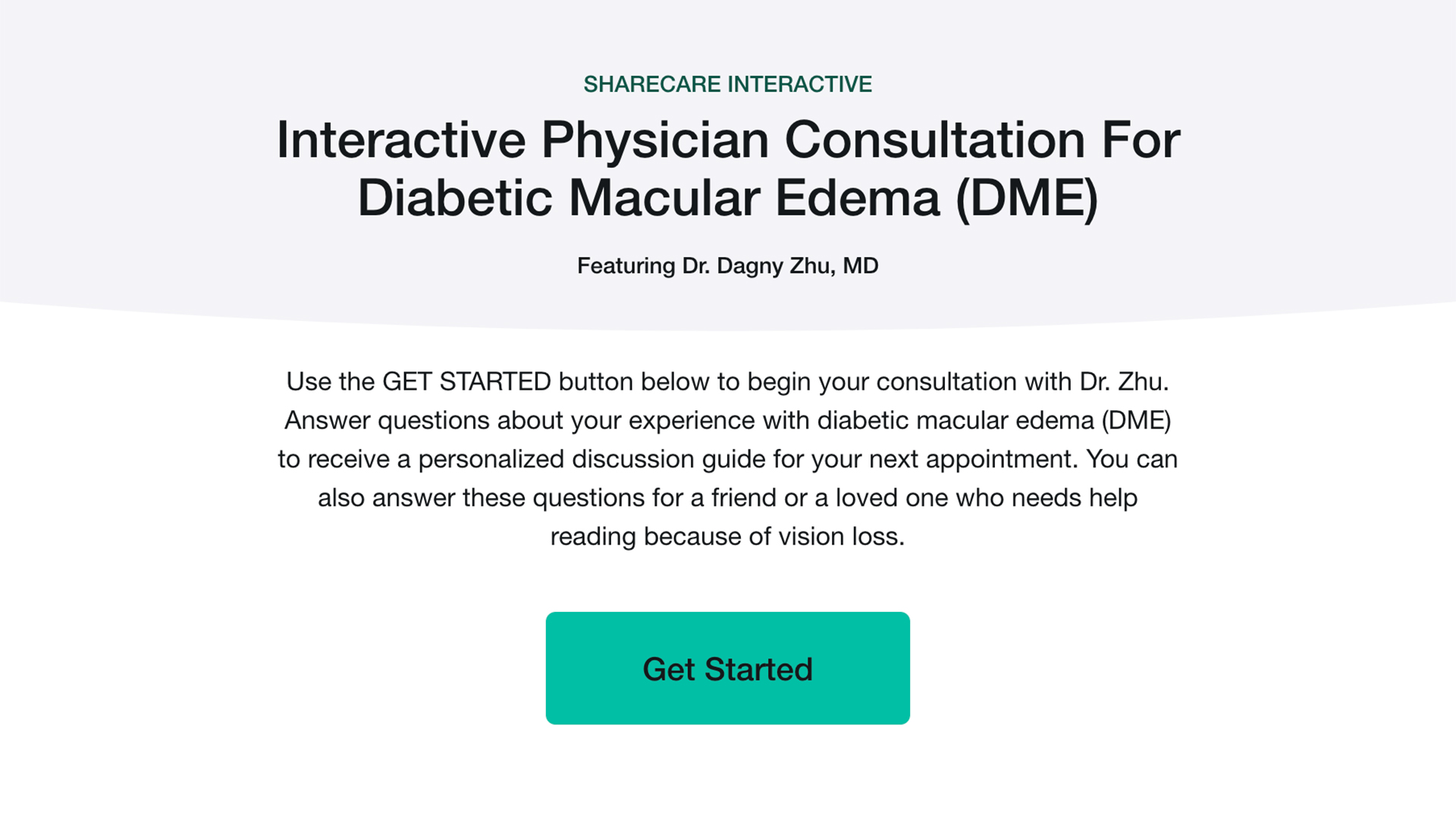 Interactive Physician Consulation: Diabetic Macular Edema (DME)