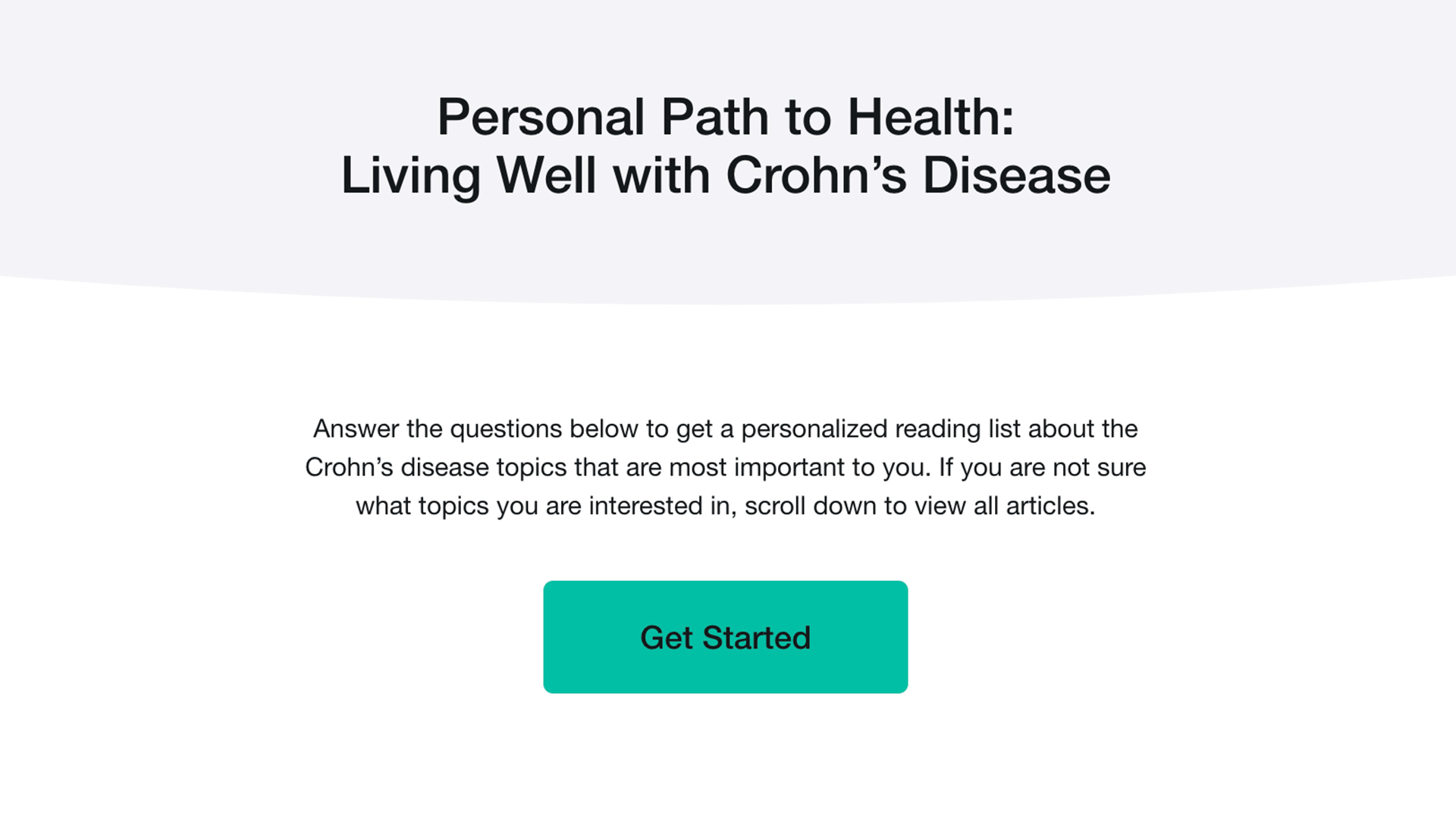 Personal Path to Health: Living Well with Crohn’s Disease