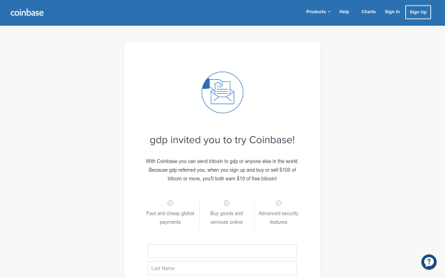 coinbase referral credit help