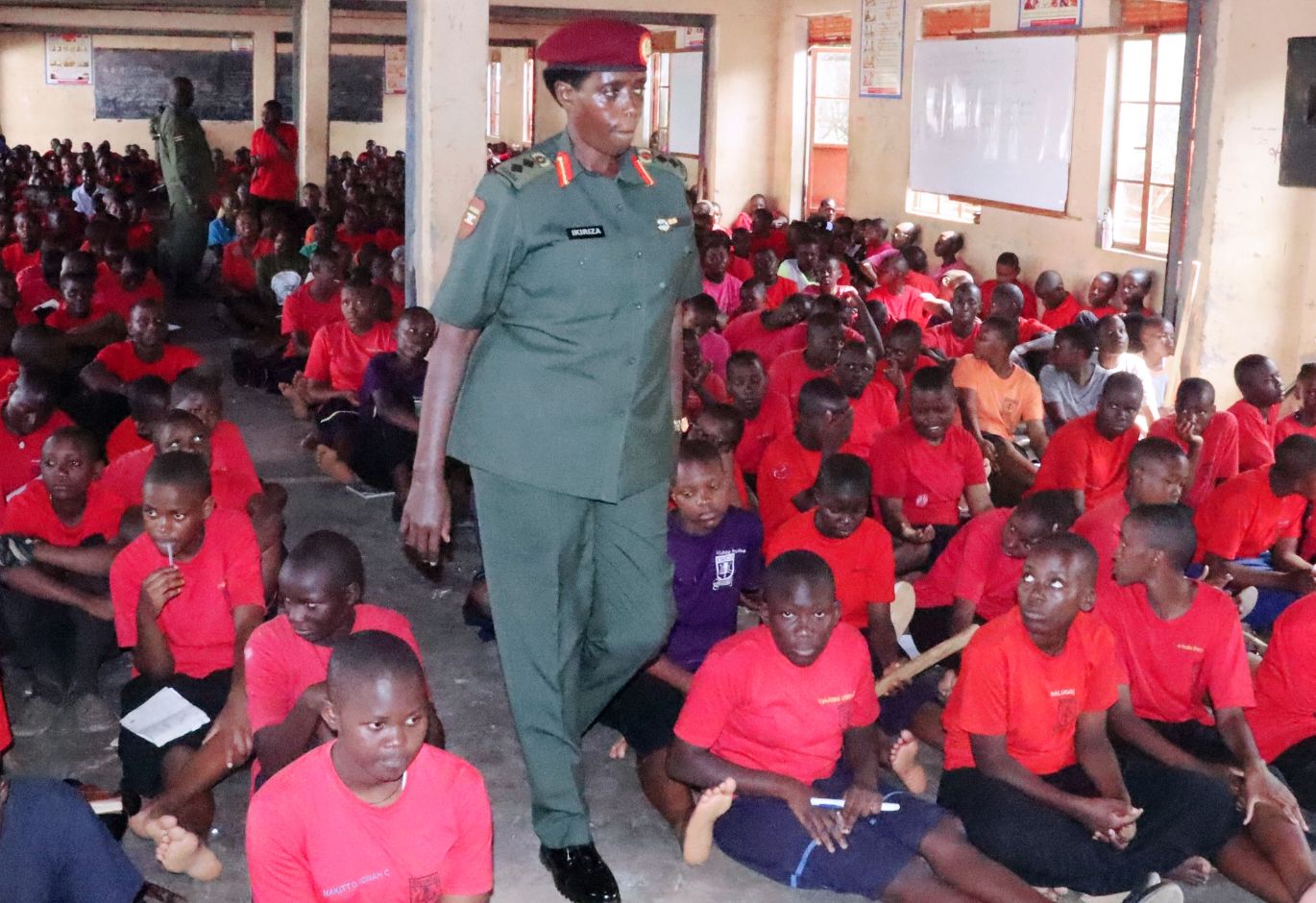 Hon. Col. Night Ikiriza Urges Kitende Students to Embrace Patriotism, Discipline and Integrity