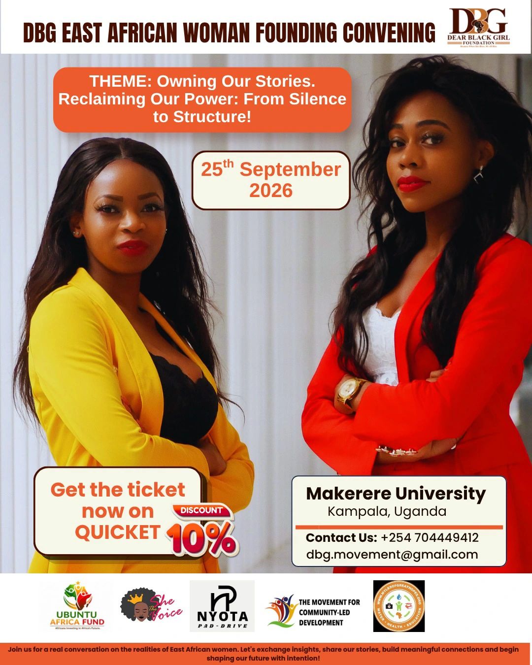 Dear Black Girl Foundation to Convene East African Women in Kampala This Friday