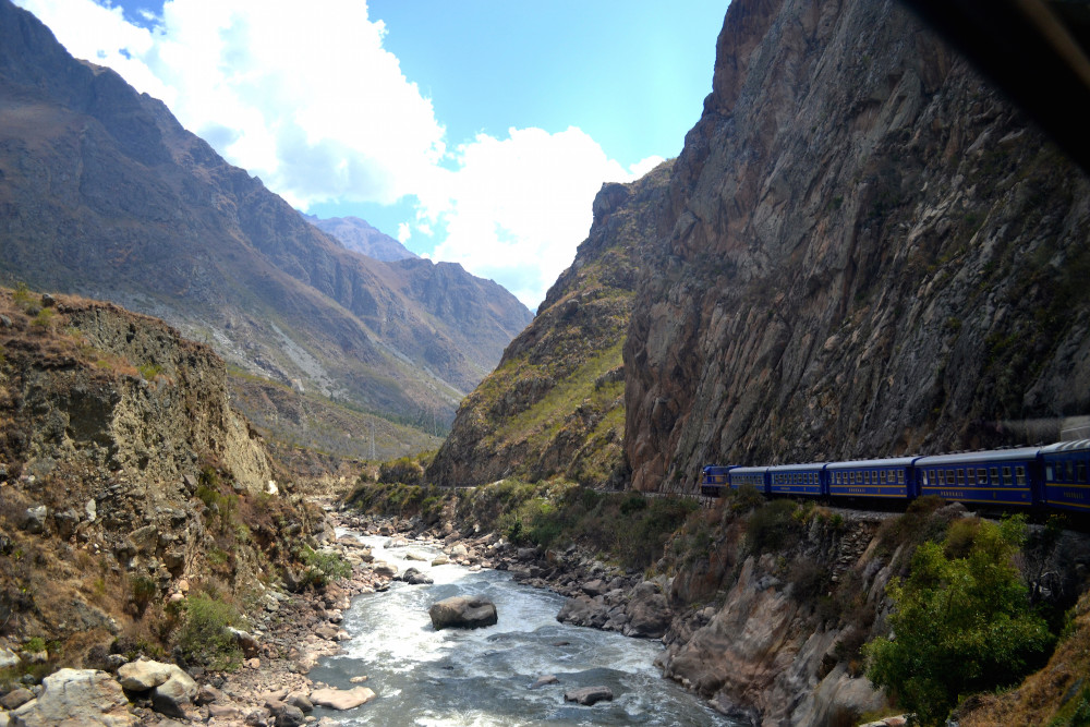 View from the train to Machu Picchu