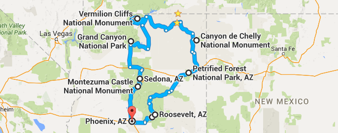 Road trip itinerary